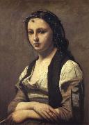 Corot Camille The woman of the pearl oil painting